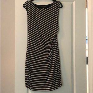 Loft Dress - creme and black